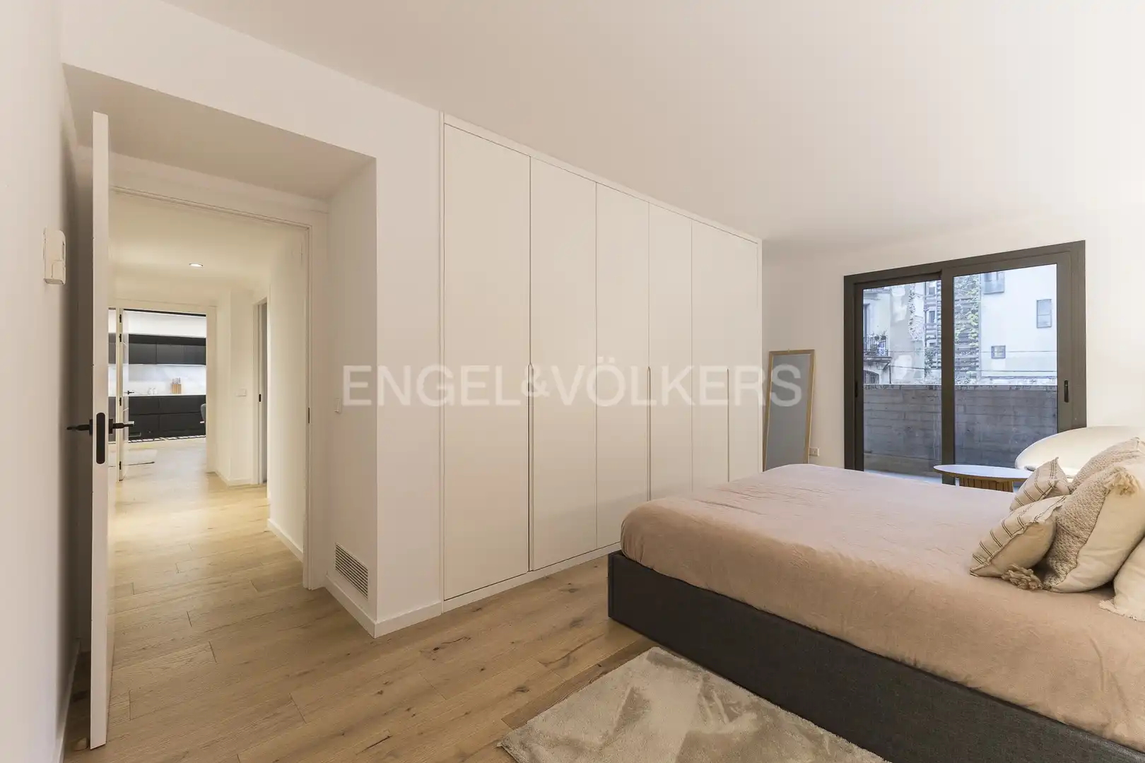 Schlafzimmer von Wohnung zur Miete in Barcelona mit Klimaanlage, Heizung und Parkett