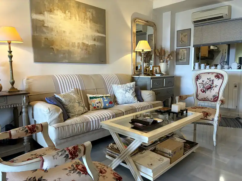 Sala de estar de Apartamento de alquiler en Altea con Aire acondicionado, Calefacción y Terraza