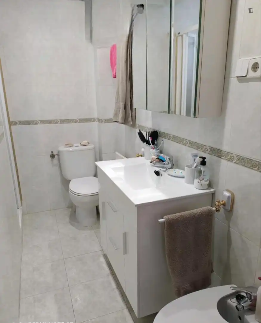 Baño de Apartamento para compartir en Madrid con Aire acondicionado, Calefacción y Amueblado