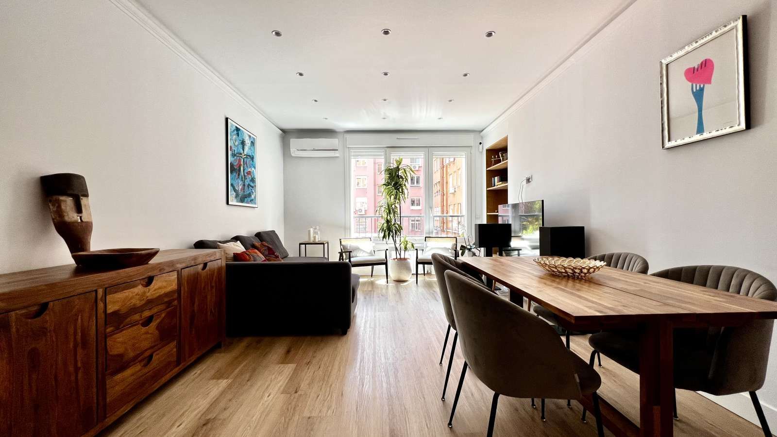 Sala d'estar de Apartament per a compartir en  Madrid Capital amb Aire condicionat, Calefacció i Terrassa