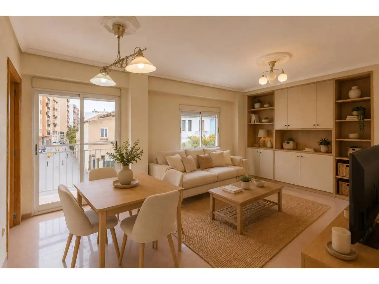 Sala de estar de Piso en venta en Valencia con Aire acondicionado y Balcón
