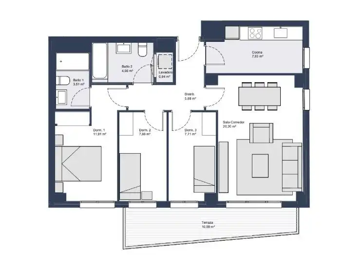 Apartament de lloguer a Carrer COBALT, La Marina del Prat Vermell