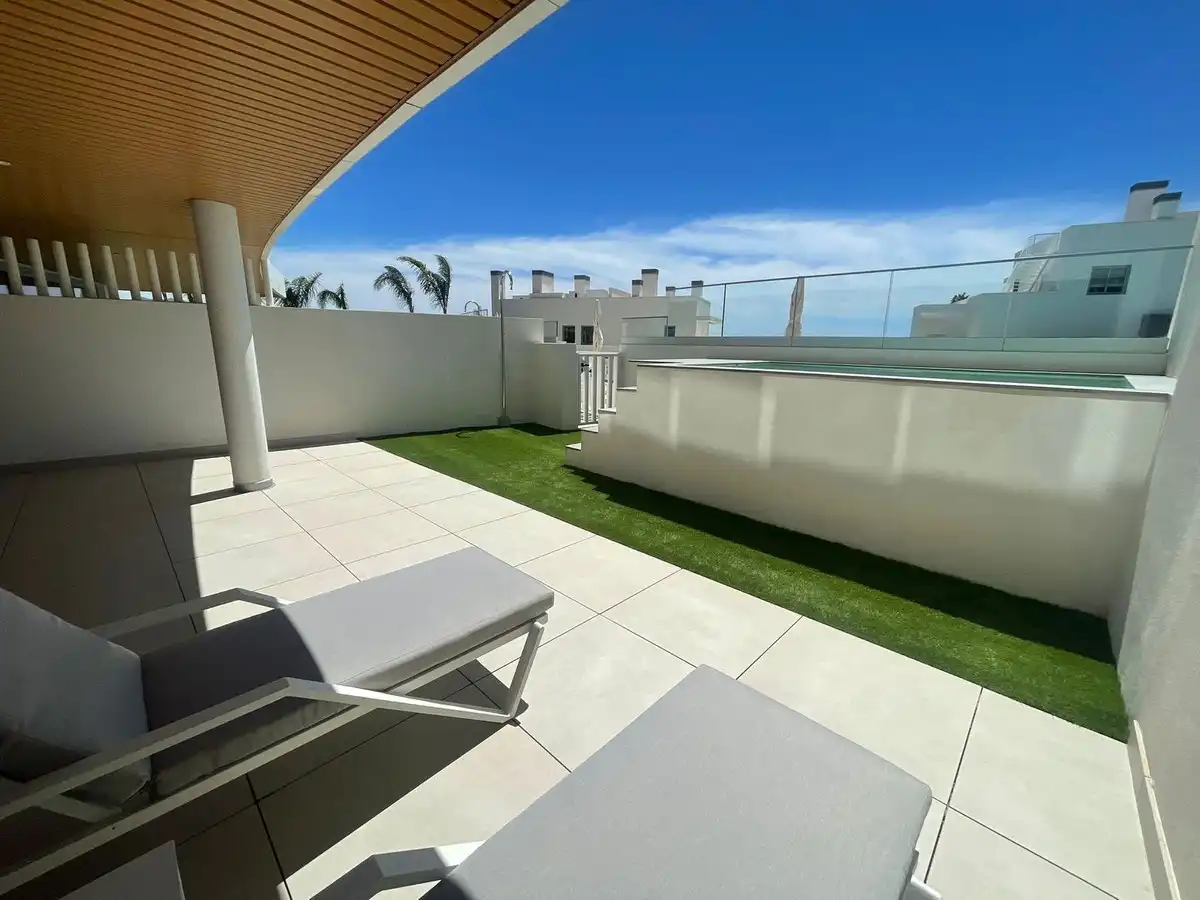 Terrasse von Wohnungen zur Miete in Mijas mit Klimaanlage, Terrasse und Abstellraum