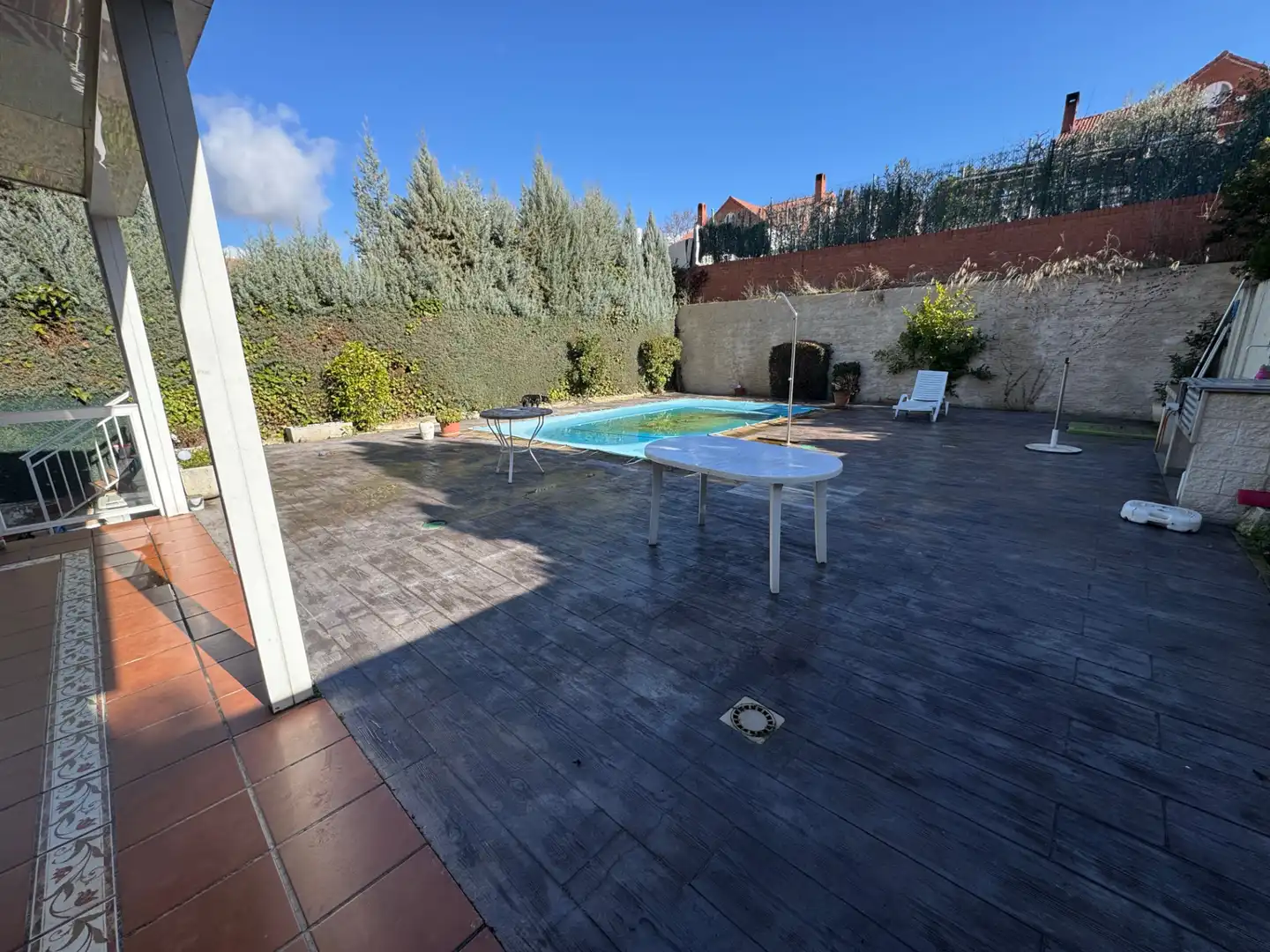 Piscina de Casa adosada en venda en Coslada amb Aire condicionat, Calefacció i Jardí privat