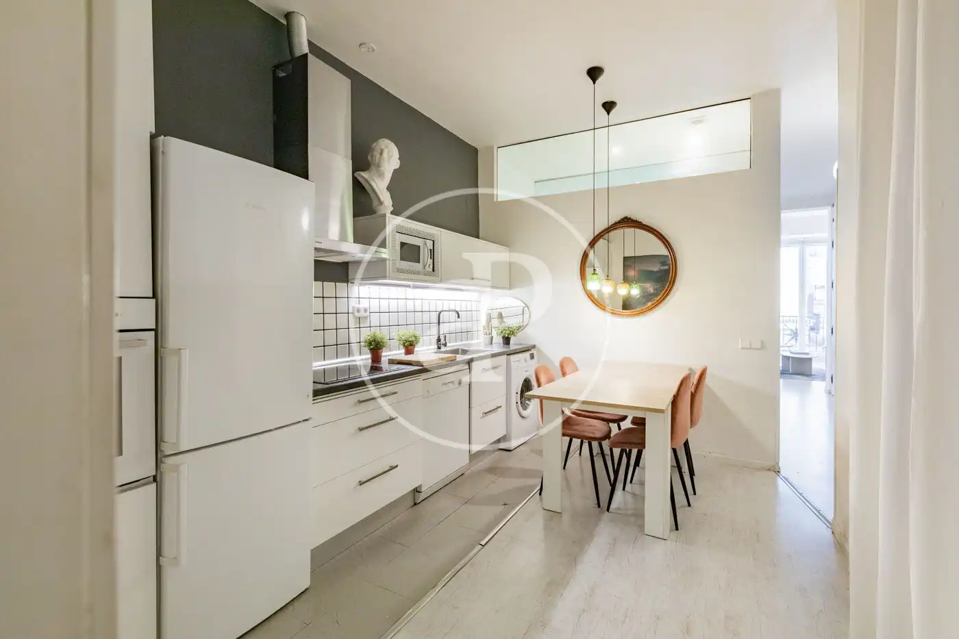 Kitchen of Flat for rent in Madrid  with Air Conditioner, Heating and Furnished