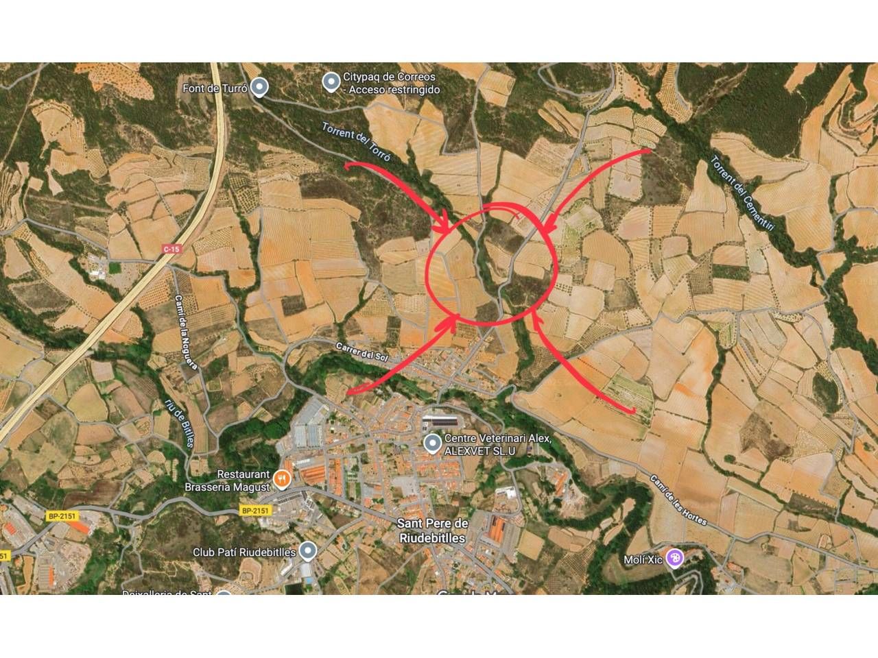Exterior view of Land for sale in Sant Pere de Riudebitlles