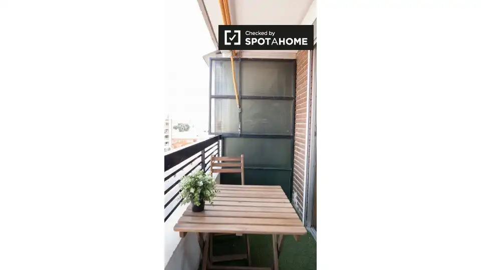 Balcony of Flat for rent in Alcalá de Henares  with Air Conditioner, Heating and Furnished