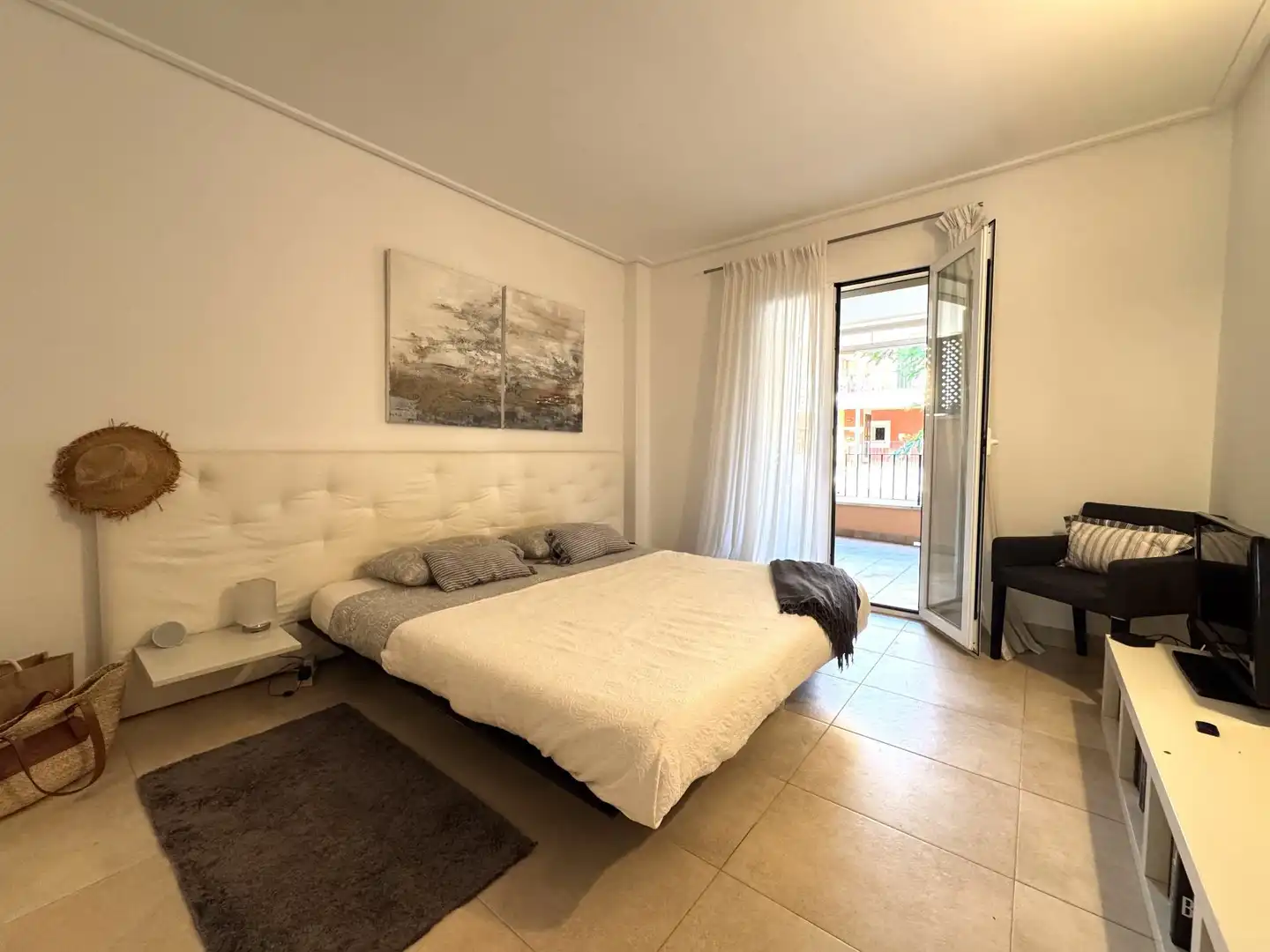 Schlafzimmer von Wohnungen zur Miete in Llucmajor mit Klimaanlage, Heizung und Terrasse