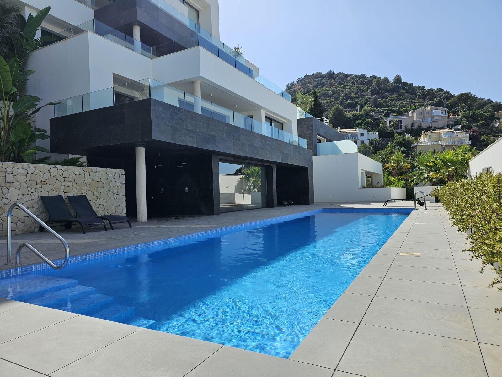 Swimming pool of Apartment to rent in Pedreguer  with Air Conditioner, Heating and Private garden