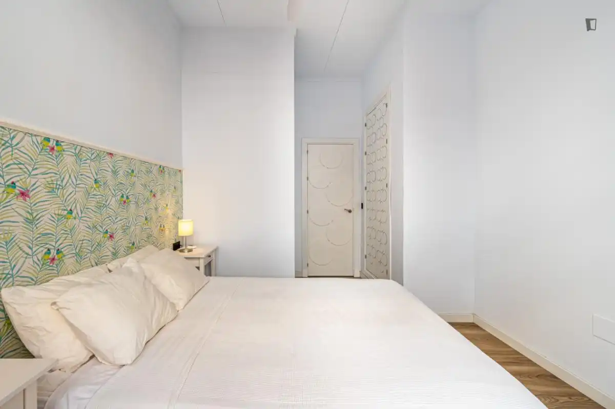 Dormitori de Apartament de lloguer en Málaga amb Aire condicionat, Moblat i Forn