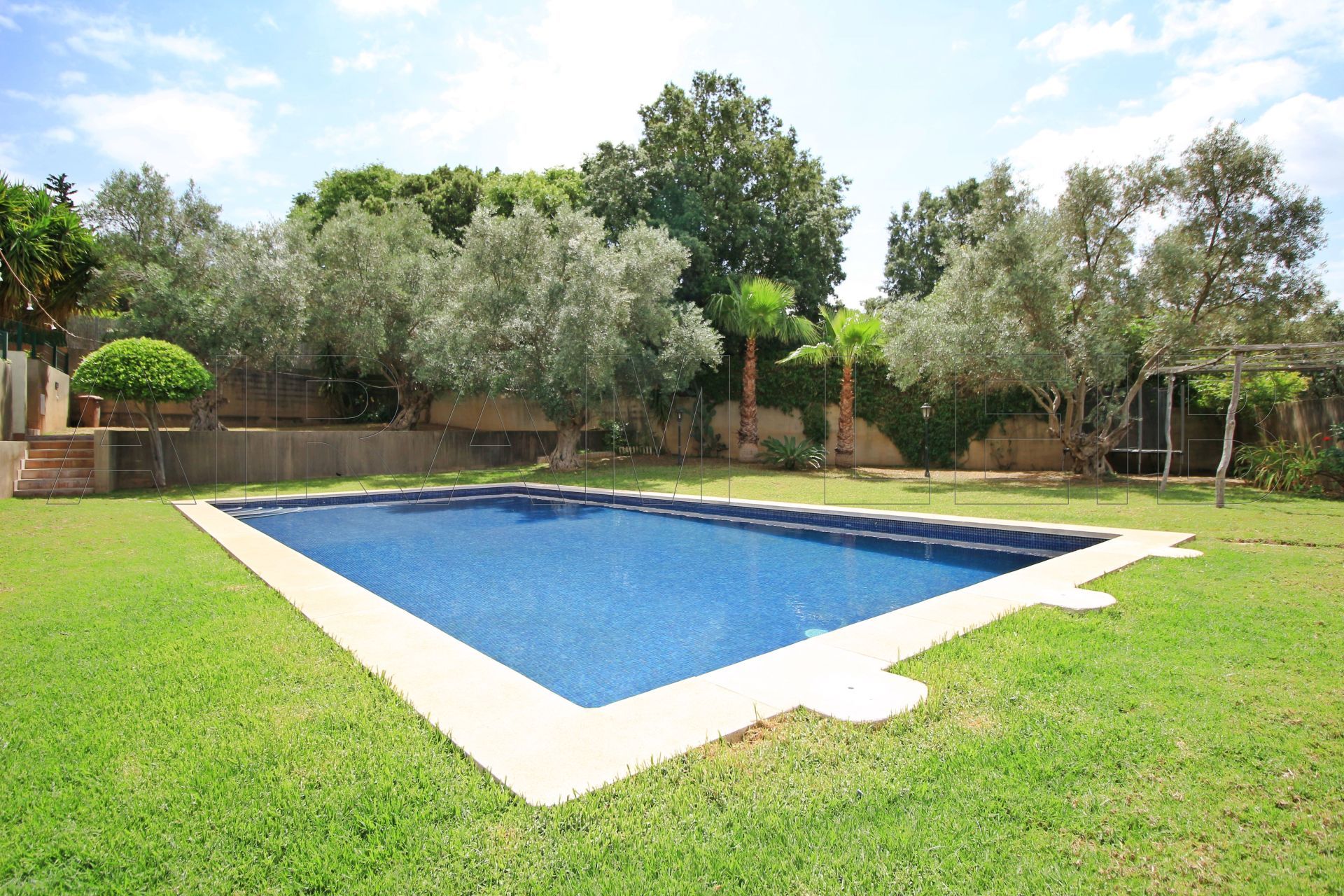 Swimming pool of Single-family semi-detached for sale in Campanet  with Air Conditioner, Private garden and Swimming Pool