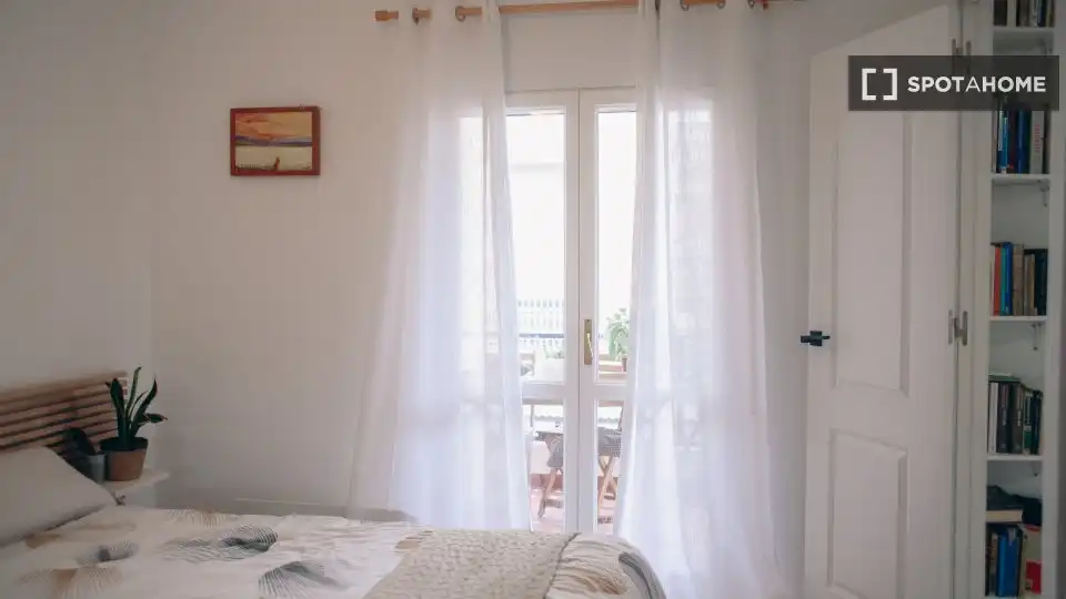 Bedroom of Apartments for share in Cubelles  with Air Conditioner, Terrace and Furnished