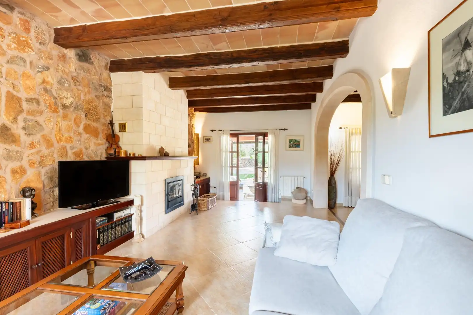 Sala de estar de Casa o chalet en venta en Felanitx con Aire acondicionado, Jardín privado y Terraza