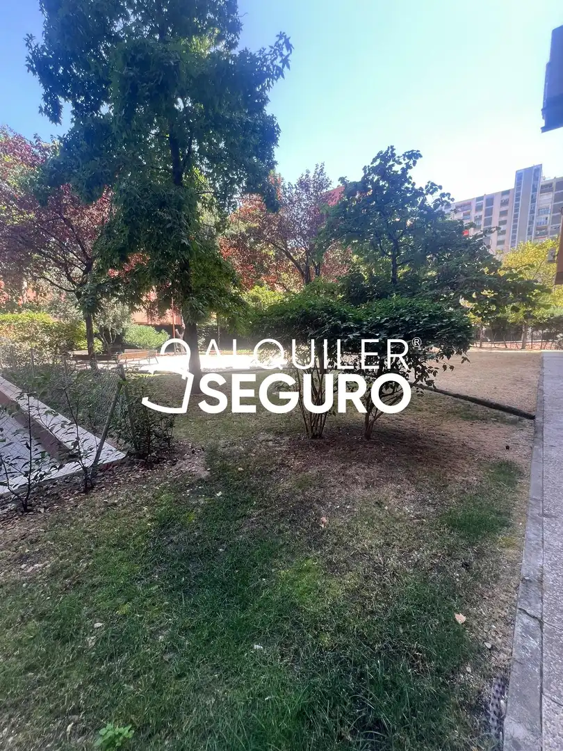 Garden of Flat for rent in Madrid  with Air Conditioner and Heating