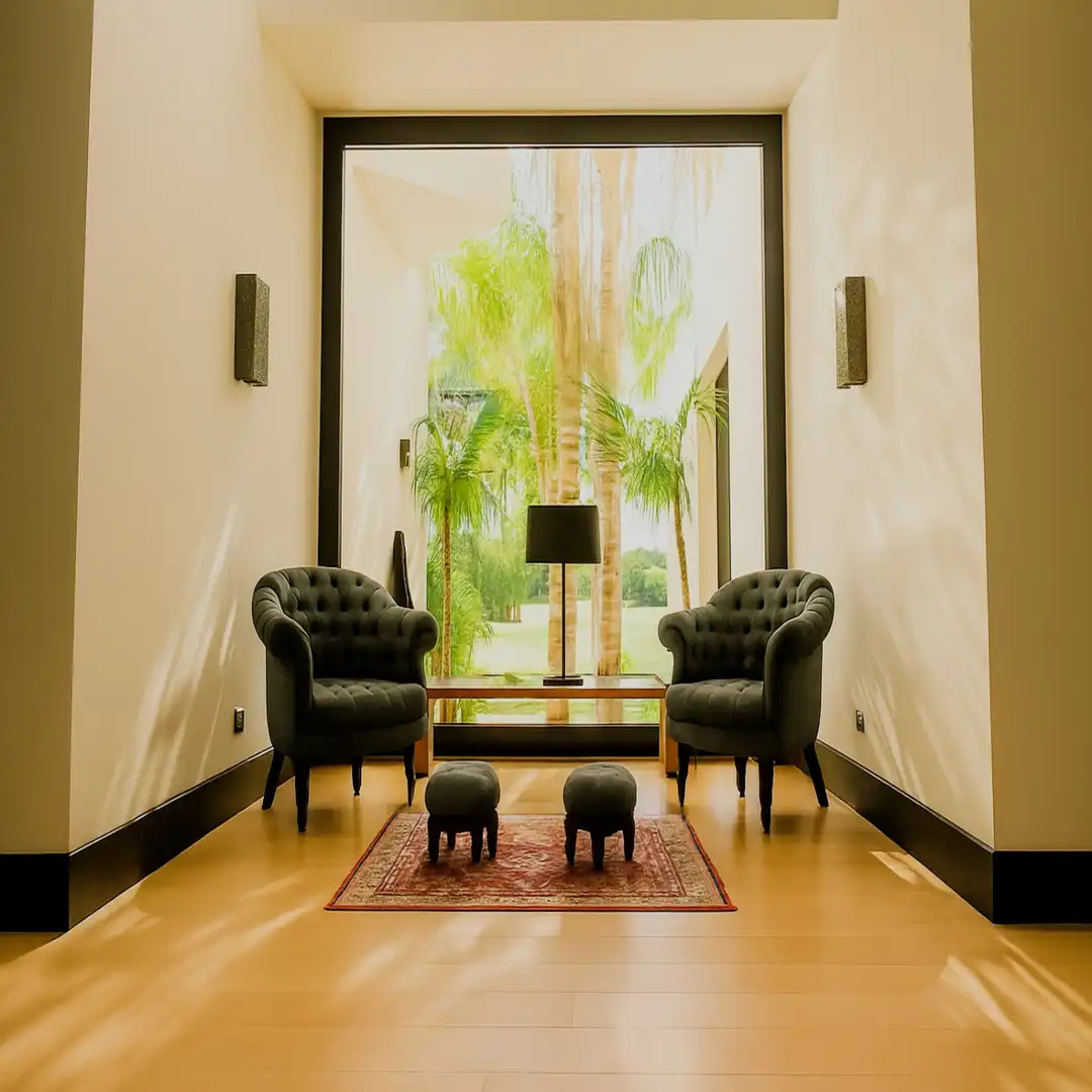 Sala d'estar de Casa o xalet en venda en Marbella amb Aire condicionat, Jardí privat i Parquet