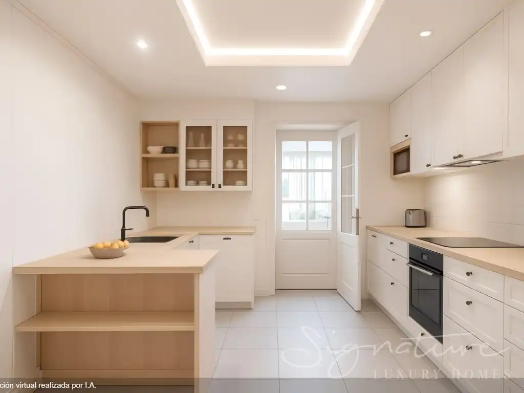 Kitchen of Ground floor for sale in Sant Cugat del Vallès  with Heating, Private garden and Terrace