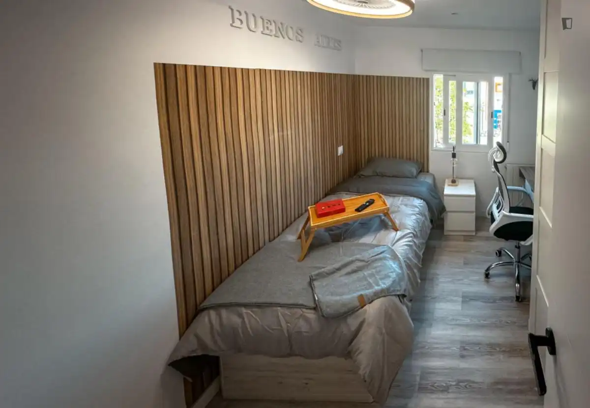 Schlafzimmer von Wohnungen zur untervermieten in Madrid mit Klimaanlage, Heizung und Möbliert