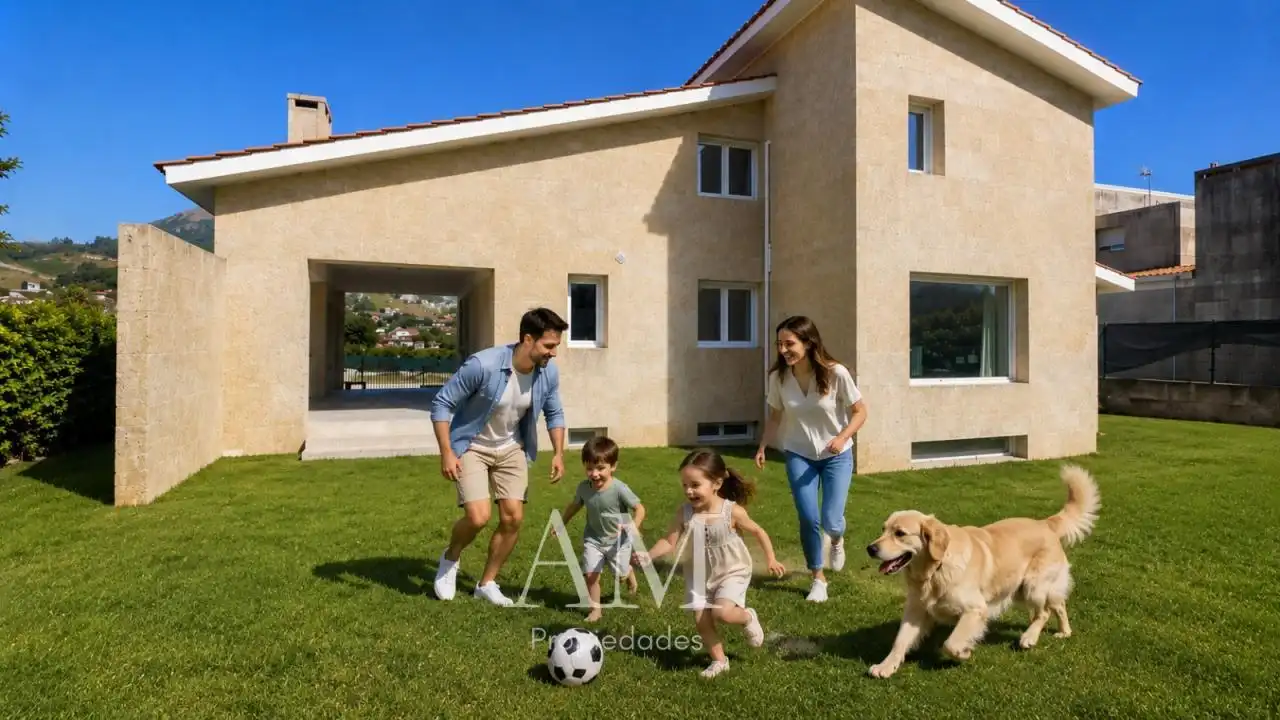 Vista exterior de Casa o xalet en venda en Gondomar amb Calefacció, Jardí privat i Terrassa