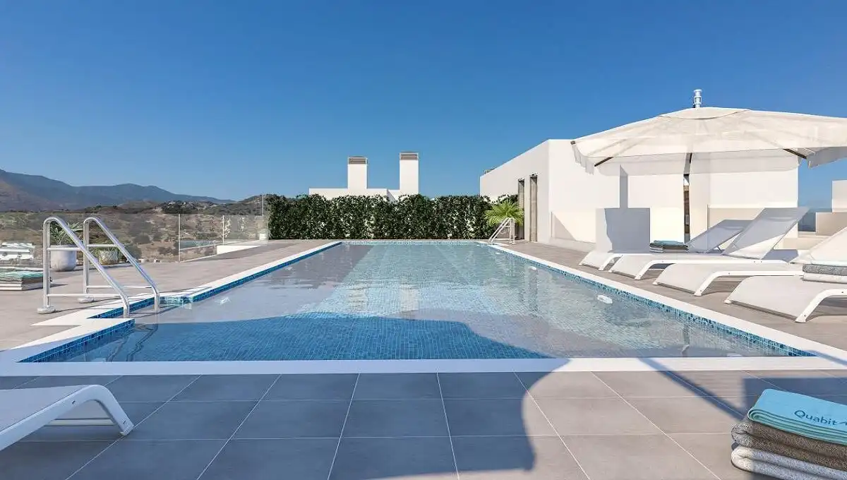 Swimming pool of Attic for sale in Estepona  with Air Conditioner, Terrace and Storage room
