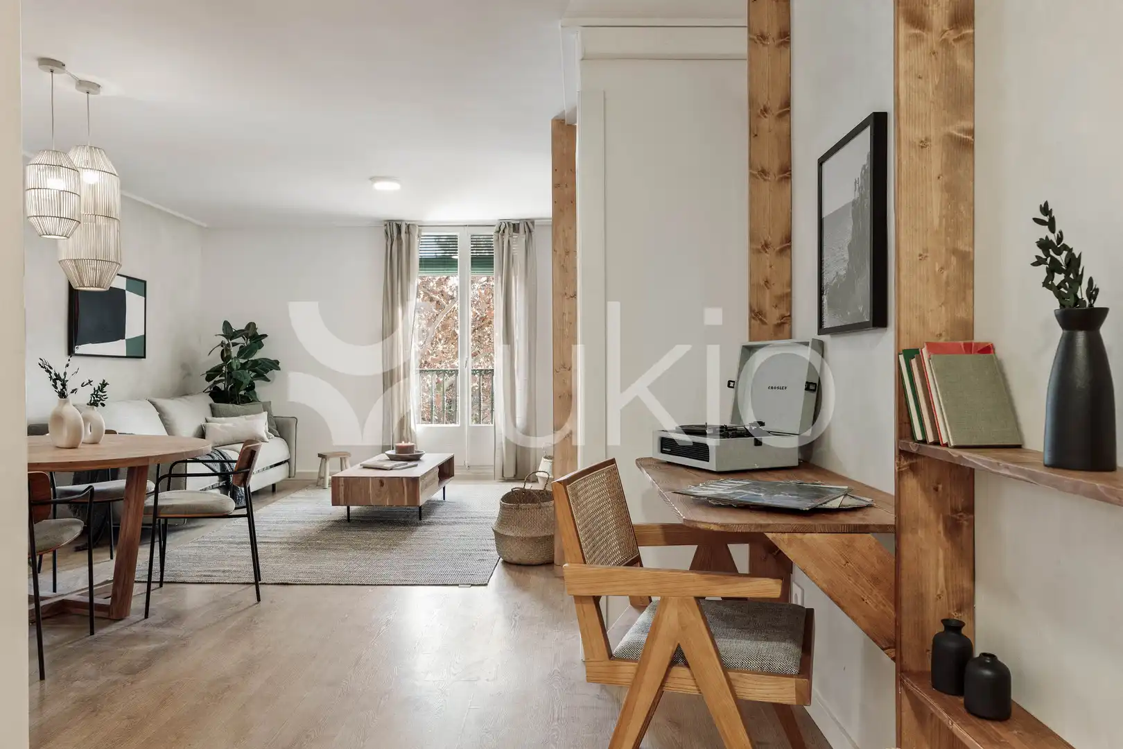 Habitación de Apartamento de alquiler en Barcelona con Aire acondicionado, Calefacción y Amueblado