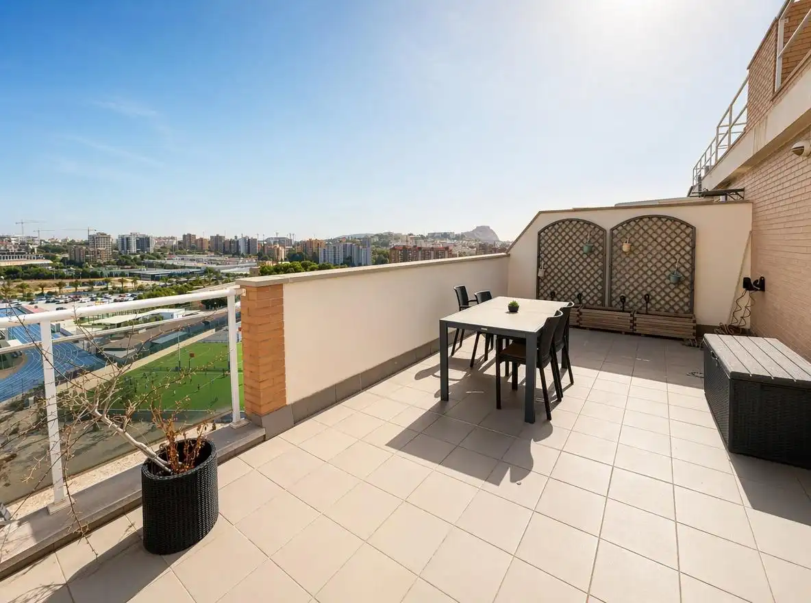 Terrace of Attic for sale in Alicante / Alacant  with Heating, Private garden and Terrace