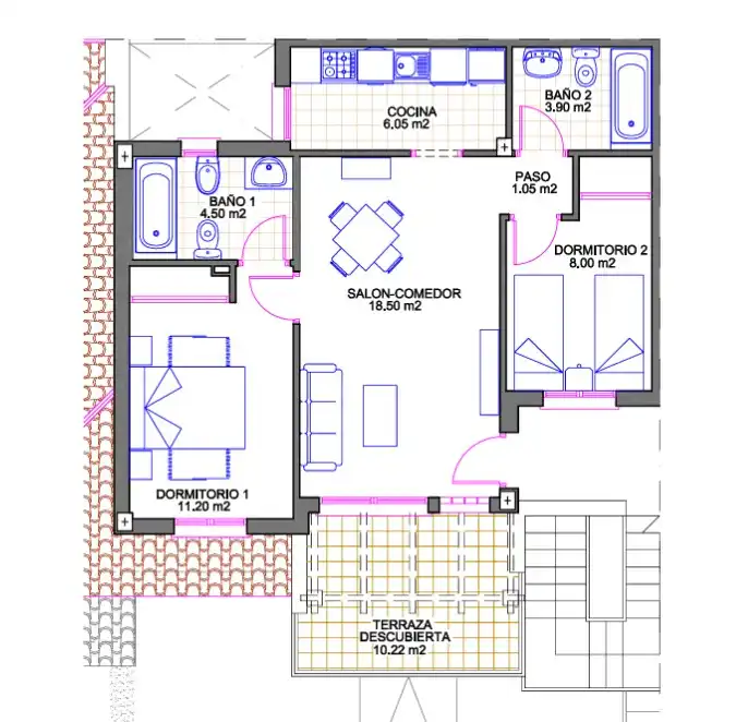 Dachboden zum Verkauf in Vera mit Klimaanlage, Terrasse und Gemeinschaftspool