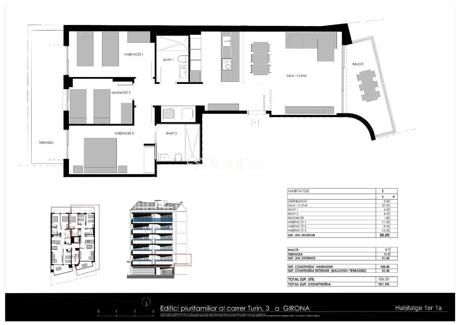 Flat for sale in Girona  with Air Conditioner, Heating and Terrace