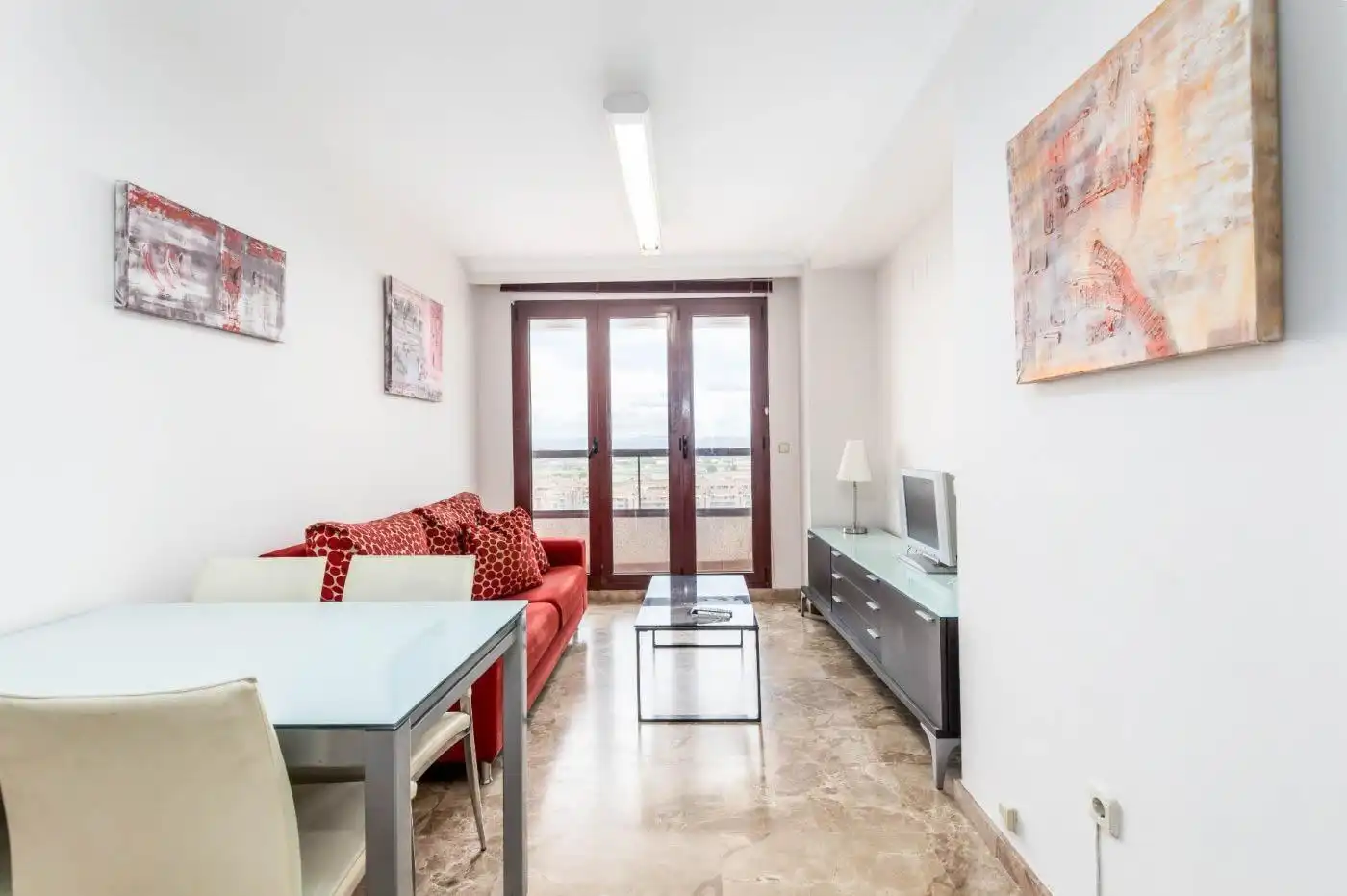 Sala de estar de Apartamento de alquiler en Valencia con Aire acondicionado, Calefacción y Amueblado