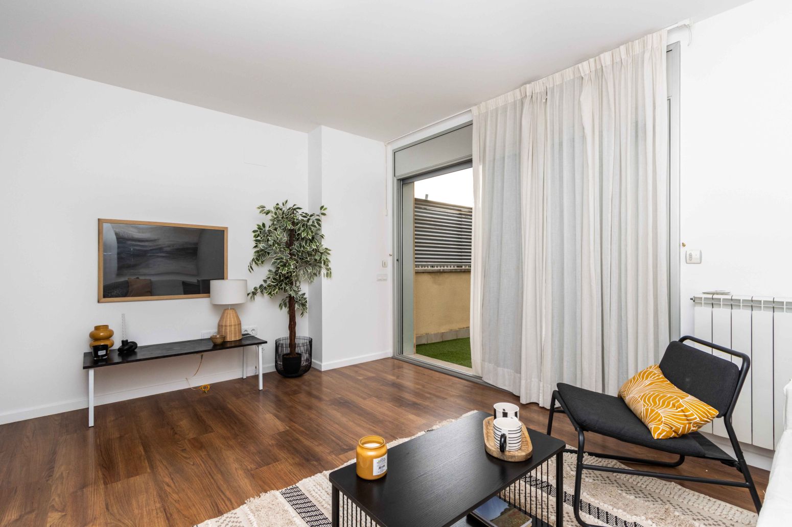 Sala de estar de Piso en venta en Terrassa con Calefacción, Parquet y Terraza