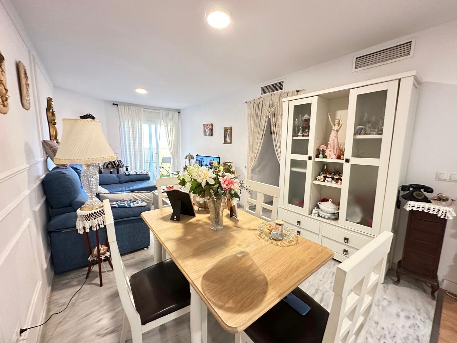Dining room of Flat for sale in Rincón de la Victoria  with Air Conditioner, Private garden and Terrace