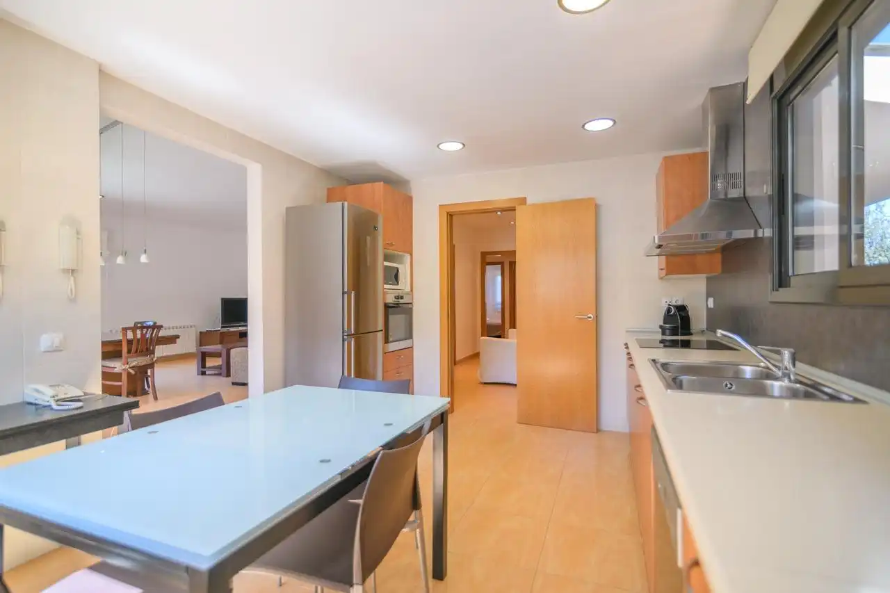 Cuina de Casa o xalet en venda en Castellnou de Bages amb Jardí privat, Terrassa i Piscina