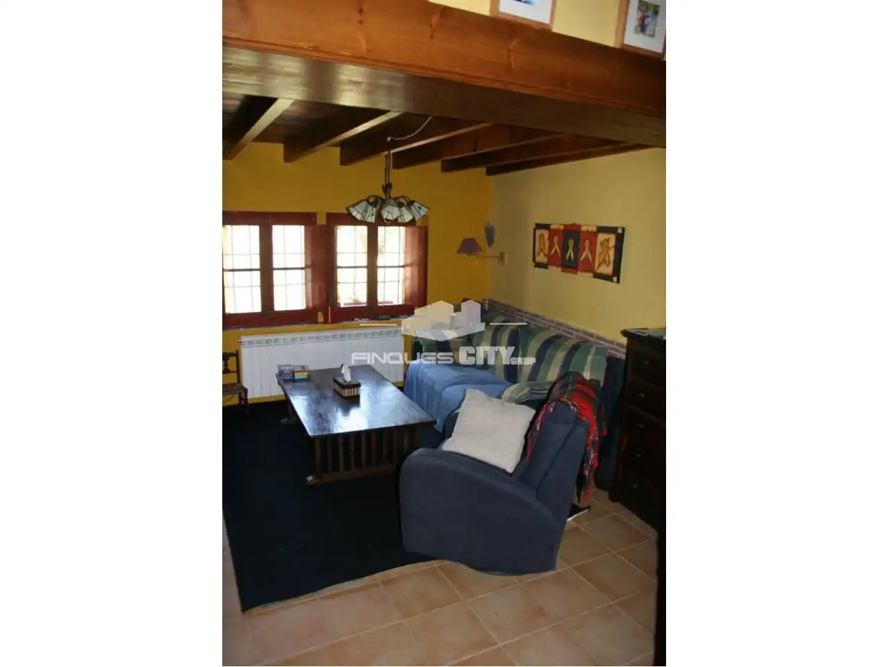 Living room of Country homes for sale in Sant Aniol de Finestres  with Air Conditioner, Heating and Private garden