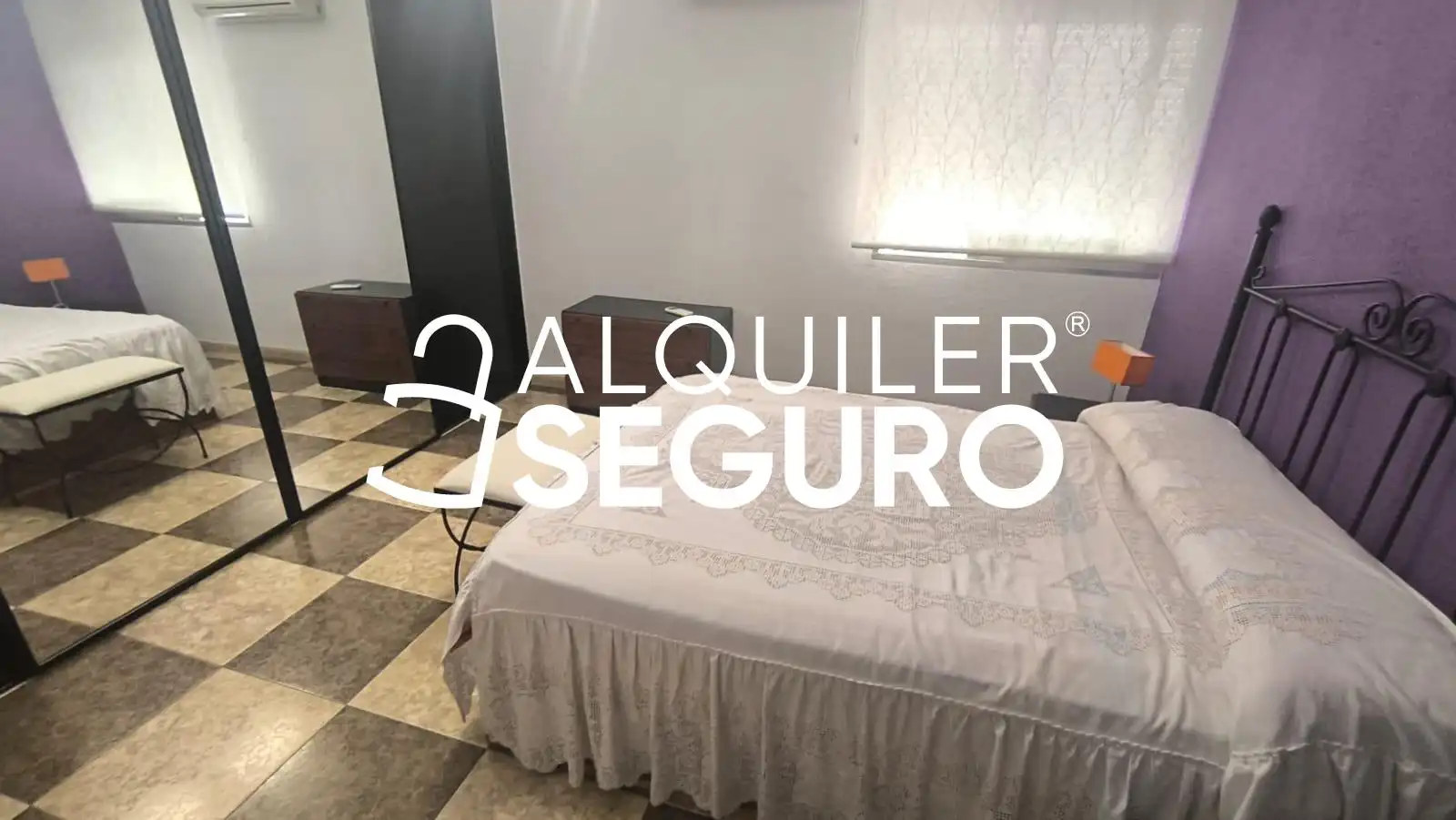 Schlafzimmer von Wohnung zur Miete in Sevilla mit Klimaanlage und Möbliert