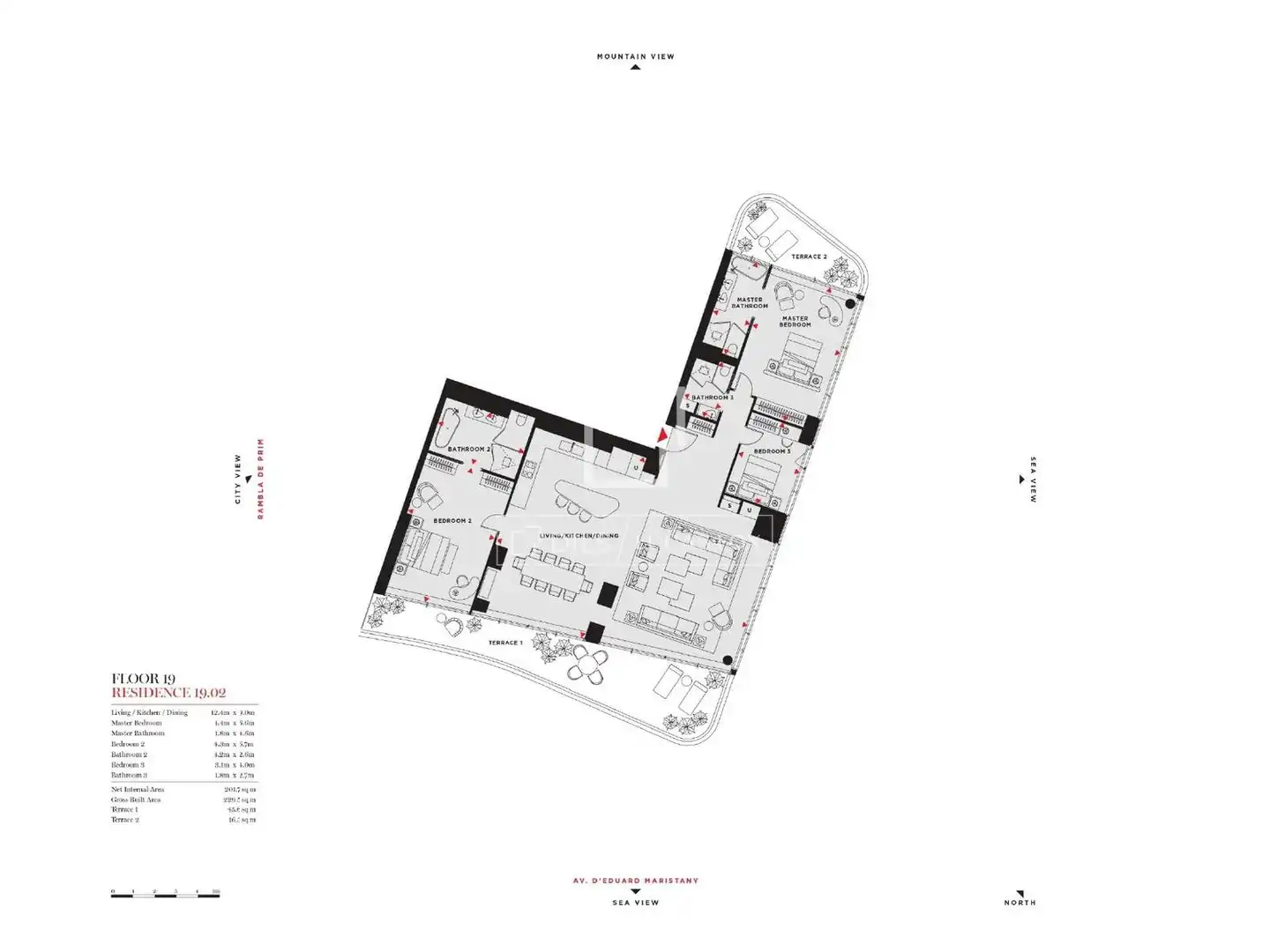Wohnung zum Verkauf in Barcelona mit Klimaanlage, Heizung und Terrasse