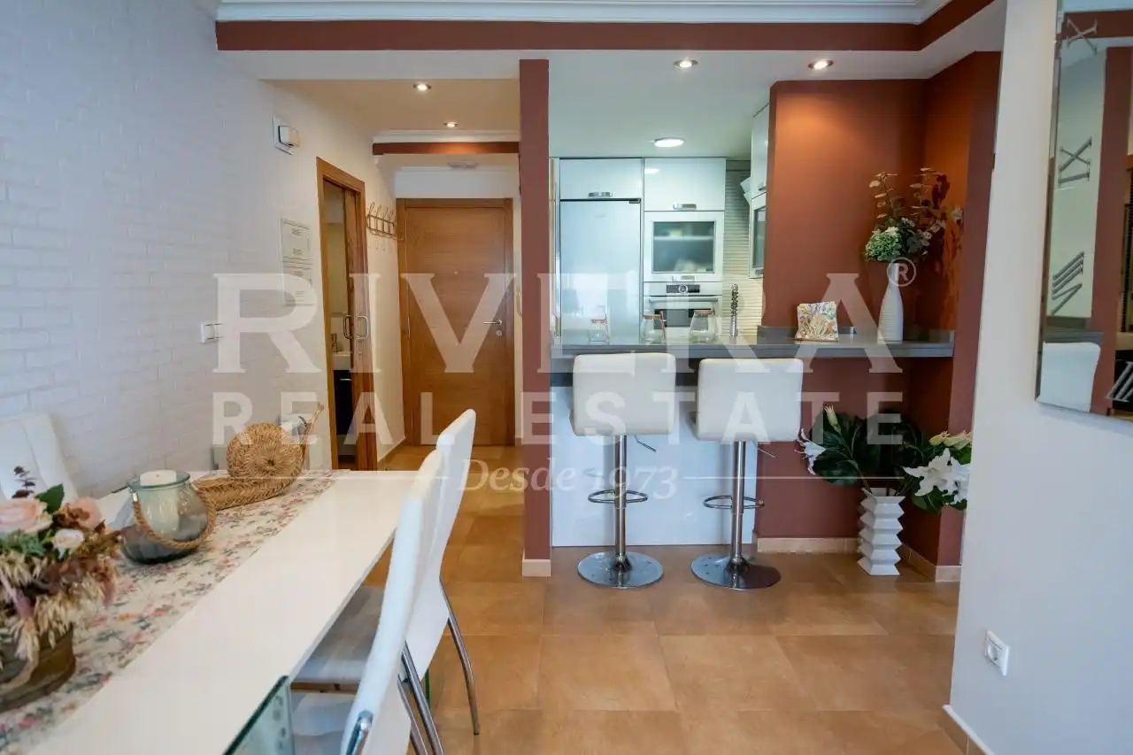 Küche von Wohnung zum Verkauf in Sanxenxo mit Heizung, Terrasse und Abstellraum