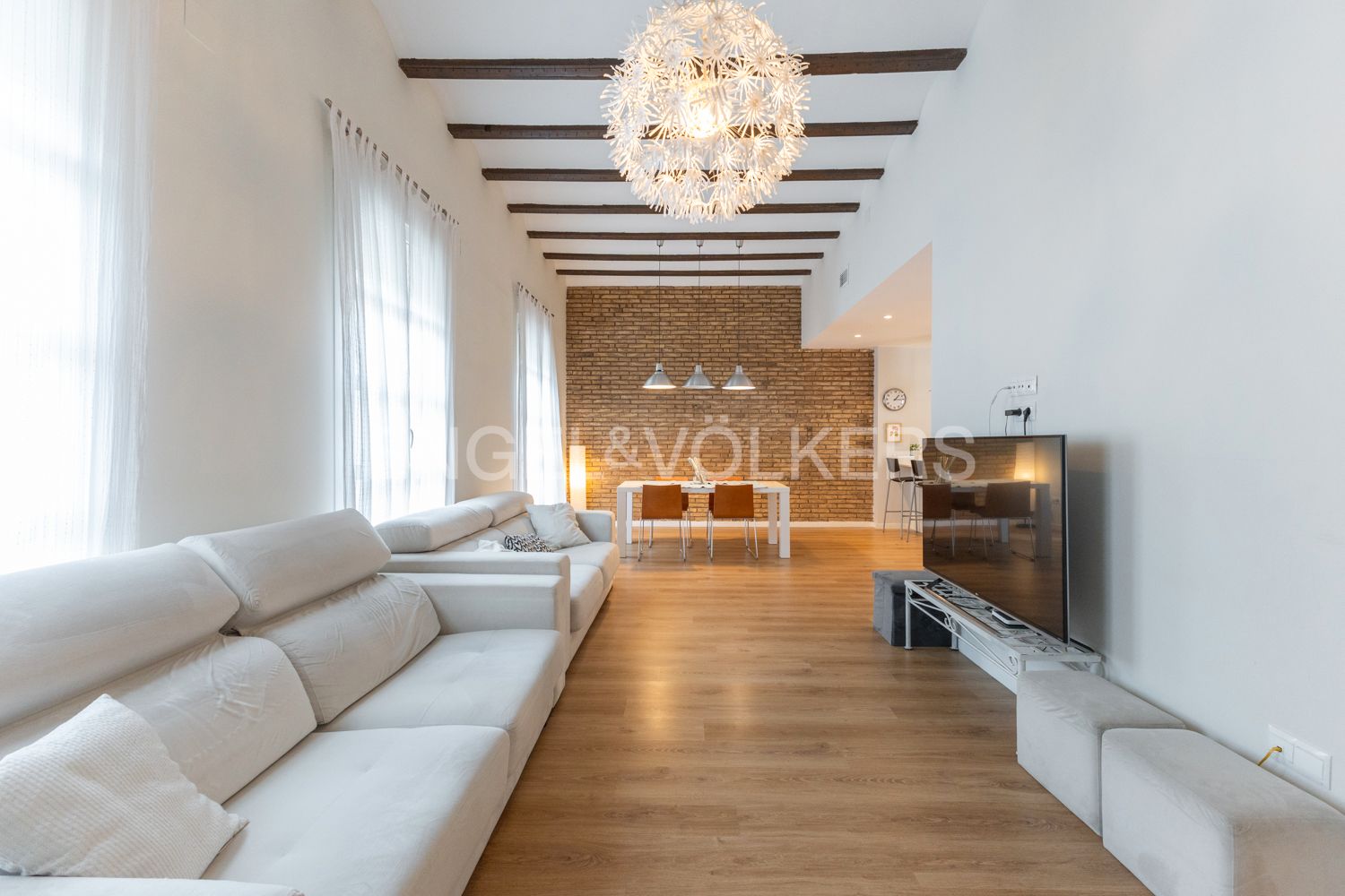 Living room of Apartment for sale in  Valencia Capital  with Air Conditioner, Heating and Parquet flooring