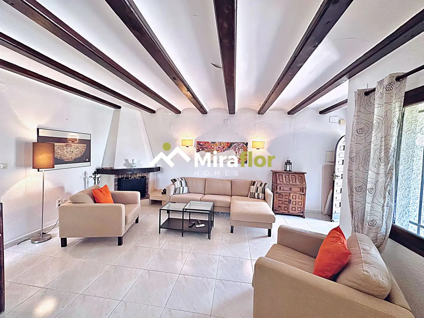 Sala de estar de Casa o chalet en venta en Els Poblets con Aire acondicionado, Jardín privado y Terraza