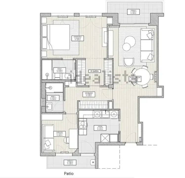 Piso de alquiler en Madrid con Aire acondicionado, Calefacción y Parquet