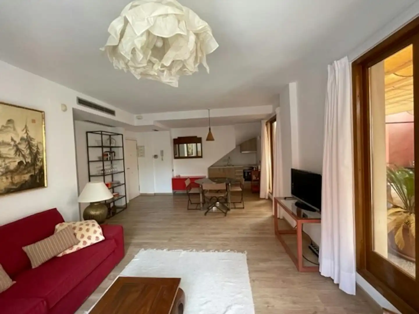 Living room of Flat for rent in Valencia  with Air Conditioner, Furnished and Washing machine