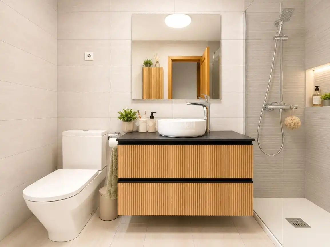 Bathroom of Flat for sale in San Martín de la Vega  with Air Conditioner, Private garden and Furnished