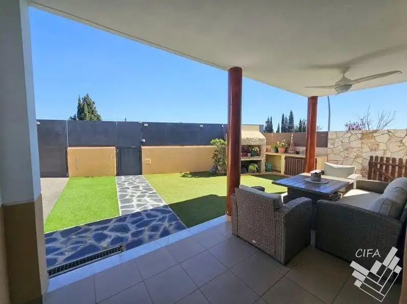Terraza de Casa adosada en venta en Peñíscola / Peníscola con Calefacción, Jardín privado y Trastero