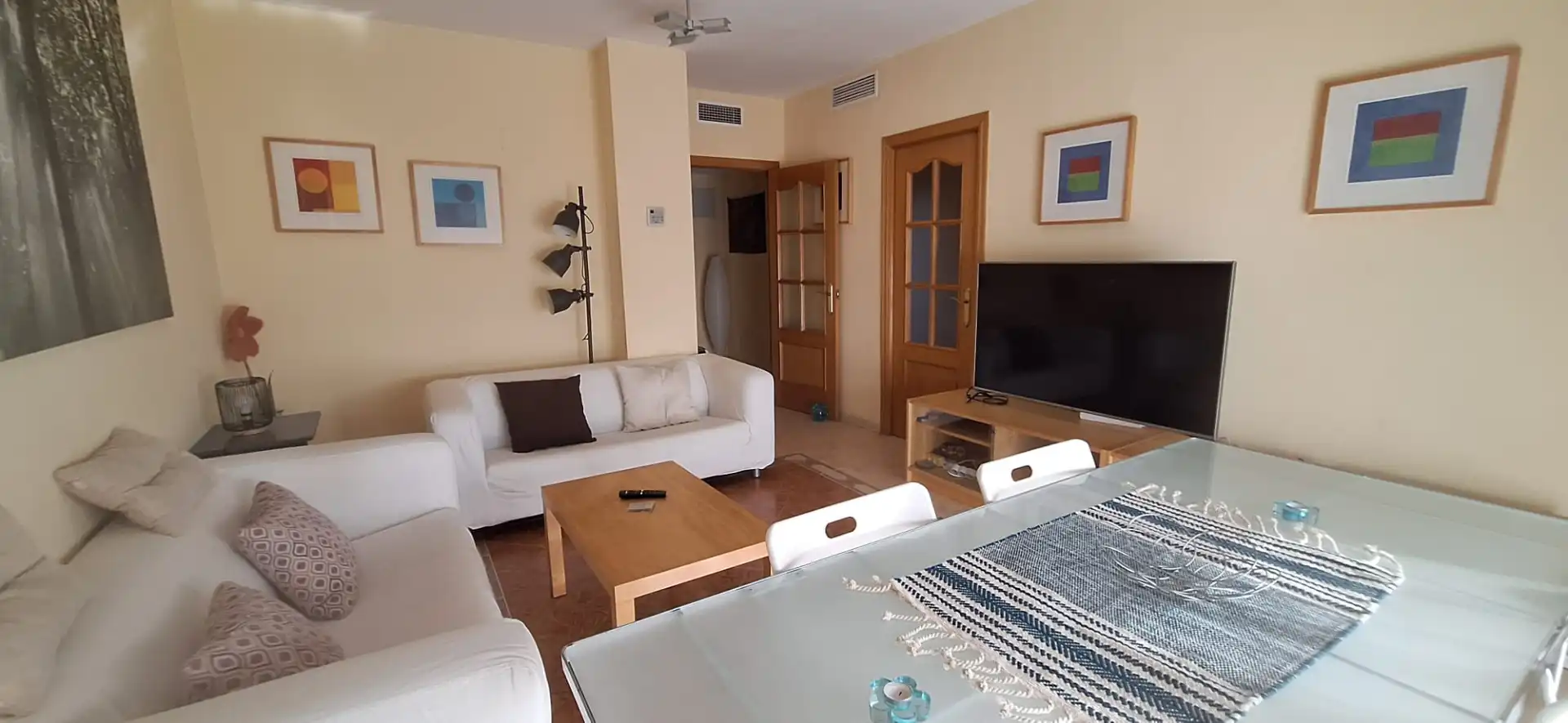 Sala de estar de Ático de alquiler en Badajoz con Aire acondicionado, Calefacción y Terraza