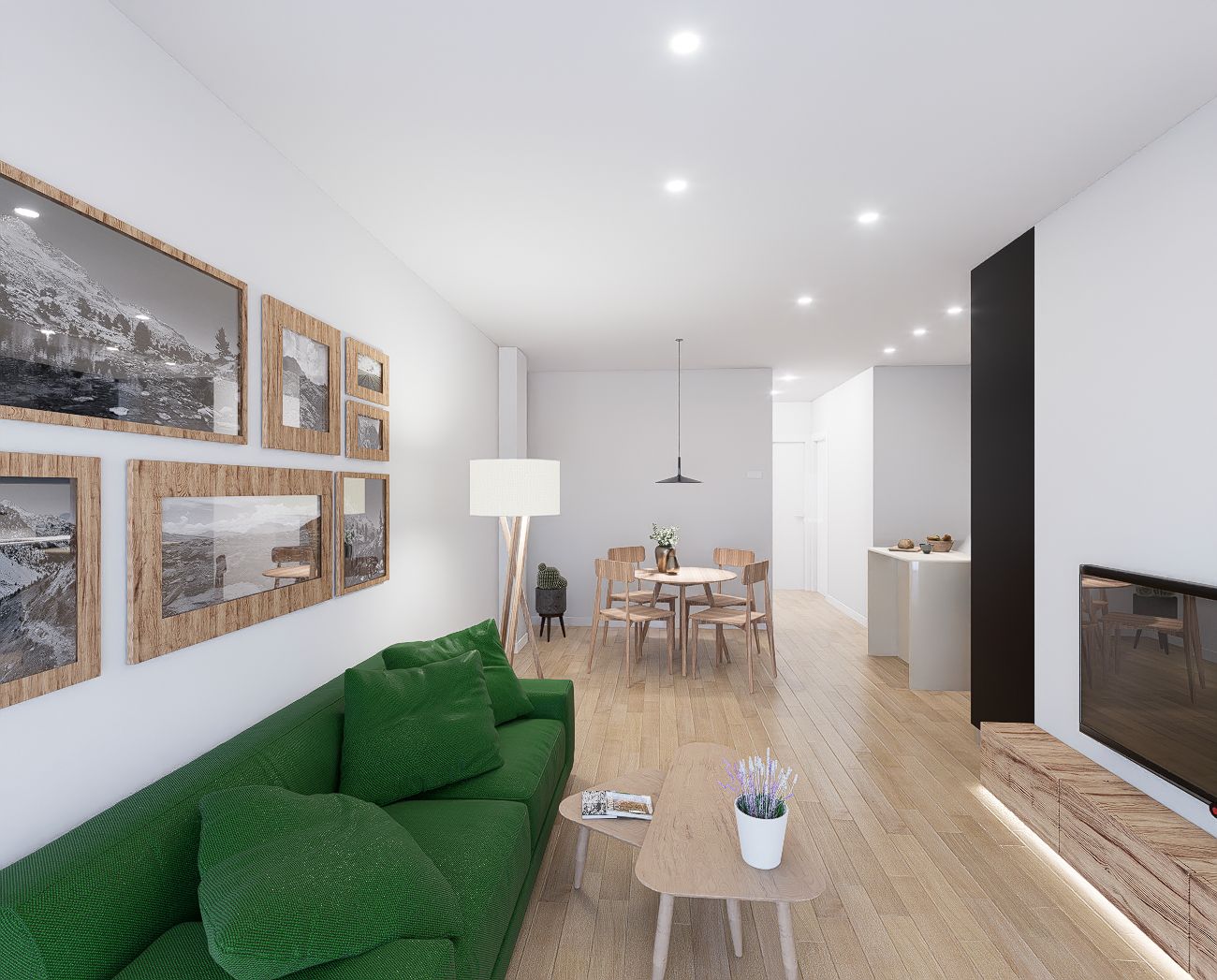 Living room of Flat for sale in Canfranc  with Heating, Parquet flooring and Oven