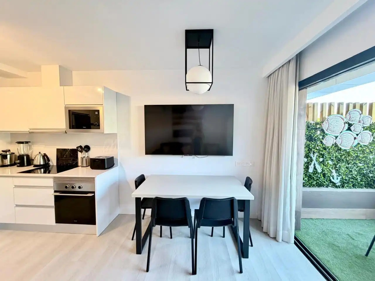 Dining room of Flat for rent in Mogán  with Air Conditioner, Terrace and Furnished
