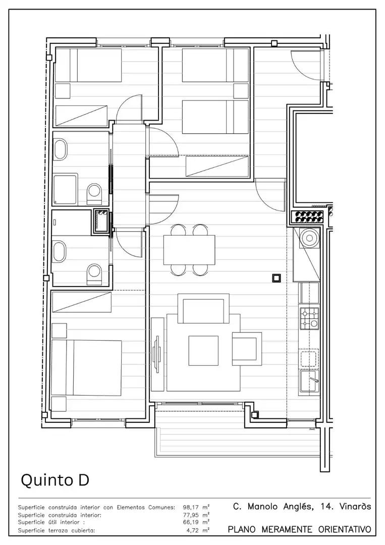 Wohnung zum Verkauf in Vinaròs mit Terrasse und Alarm