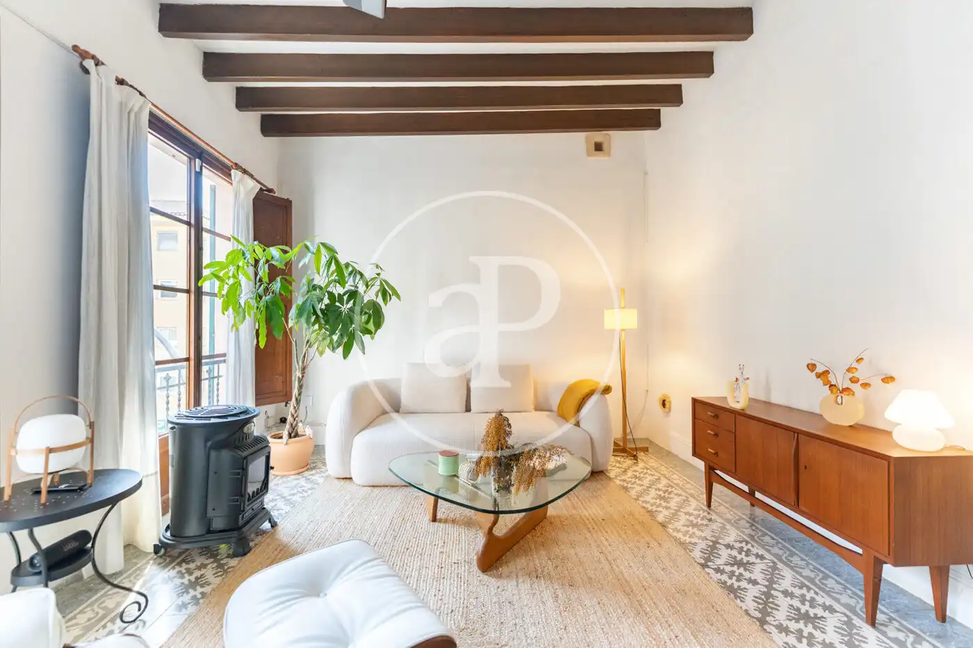 Wohnzimmer von Wohnung zur Miete in  Palma de Mallorca mit Klimaanlage, Heizung und Möbliert