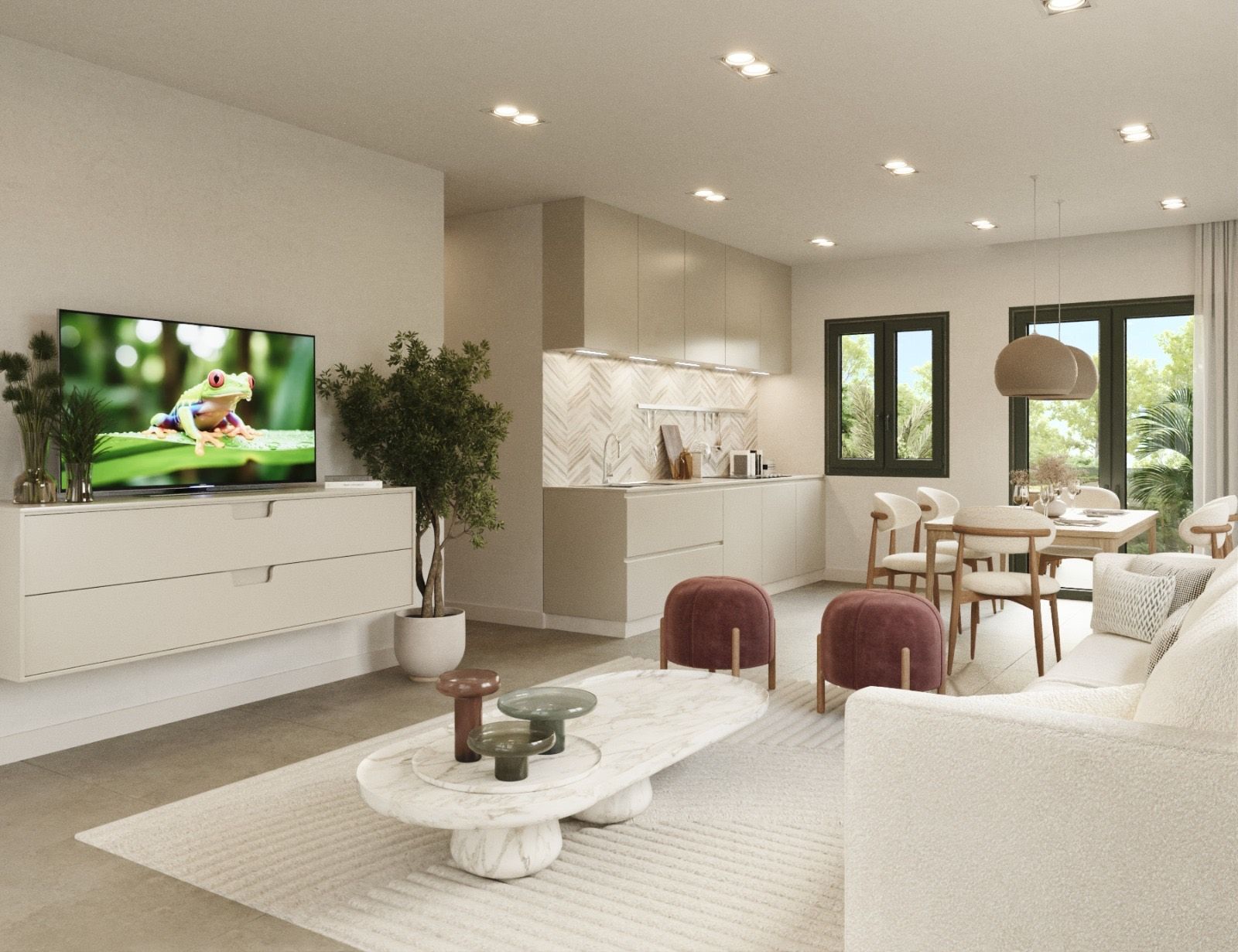 Wohnzimmer von Maisonette zum Verkauf in El Campello mit Klimaanlage, Heizung und Terrasse