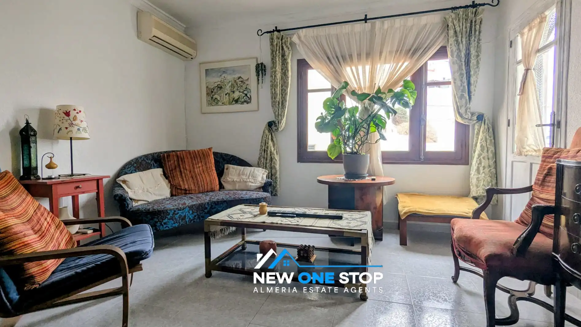 Sala de estar de Casa adosada en venta en Mojácar Pueblo