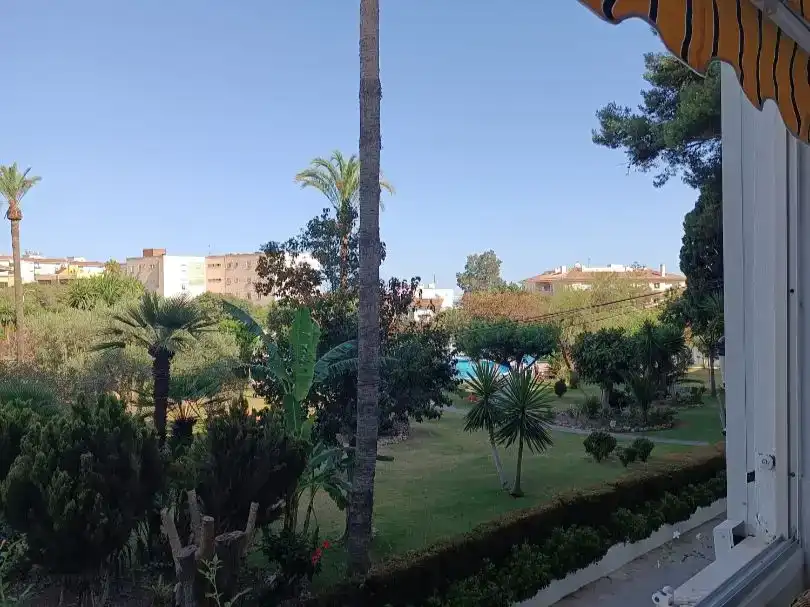 Garten von Wohnungen zur Miete in Benalmádena mit Schwimmbad und Balkon