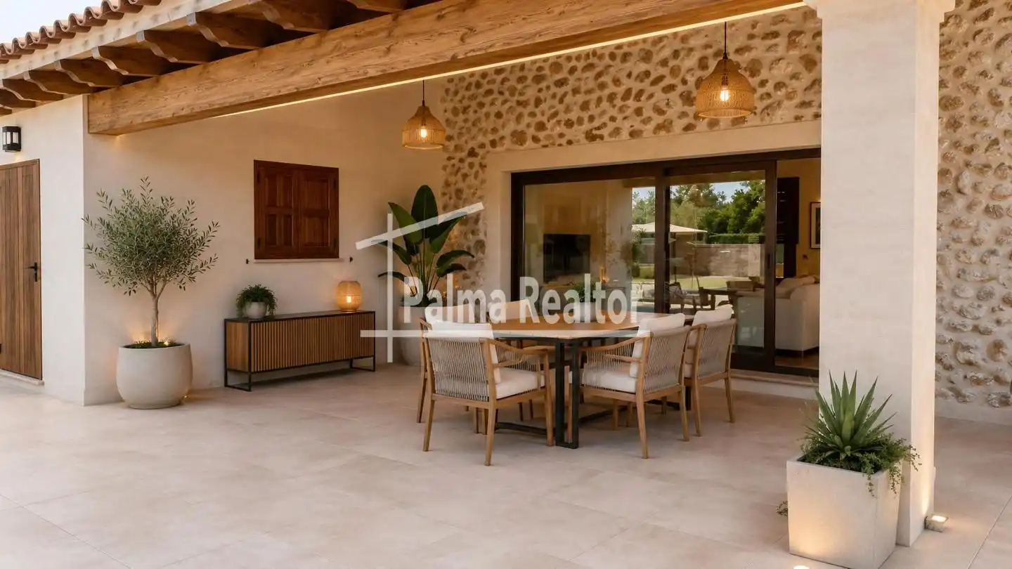Terraza de Finca rústica en venta en Binissalem con Calefacción, Jardín privado y Terraza